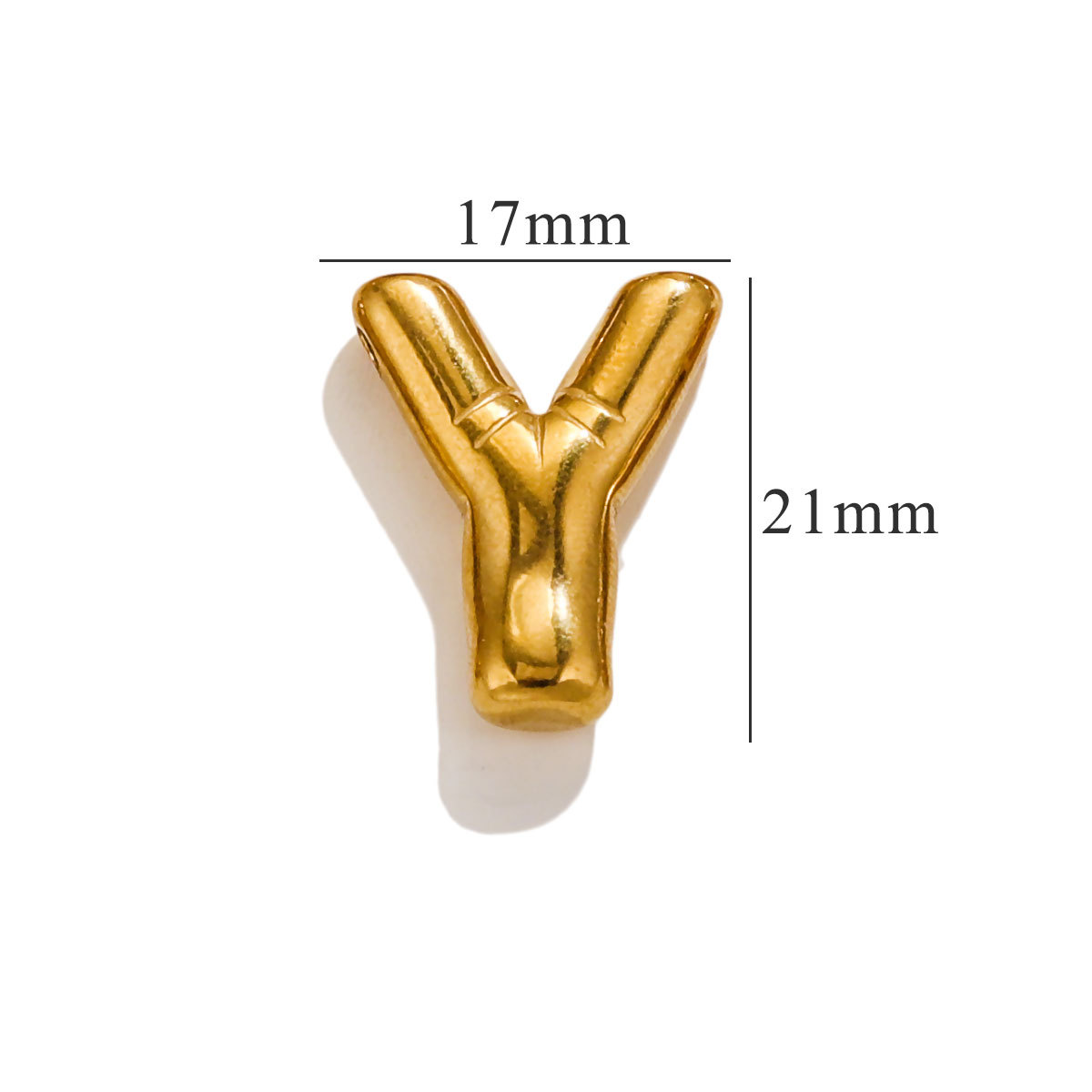 Gold color / 1 Piece Classic Simple Style Letter Y Shape Stainless Steel  Gold Color Women's Pendant Picture25